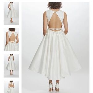 Amsale Little White Dress LW212 NWT Size 8 In Ivory White Anthropologie Bhldn